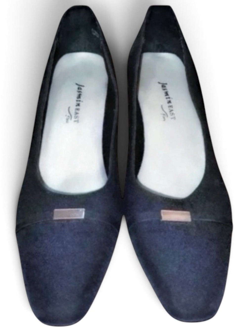 JASMINE EAST Square Closed Toe Dress Shoes Pumps w/ 3” Heel in BLK Size 8M